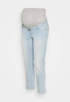 MAMALICIOUS MLBELLE CROPPED - Jean Droit - Blue Denim