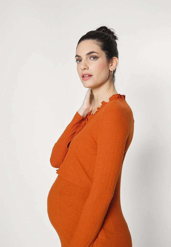 MAMALICIOUS NURSING MLLEDA JUNE - T-shirt à Manches Longues - Umber – Image 4