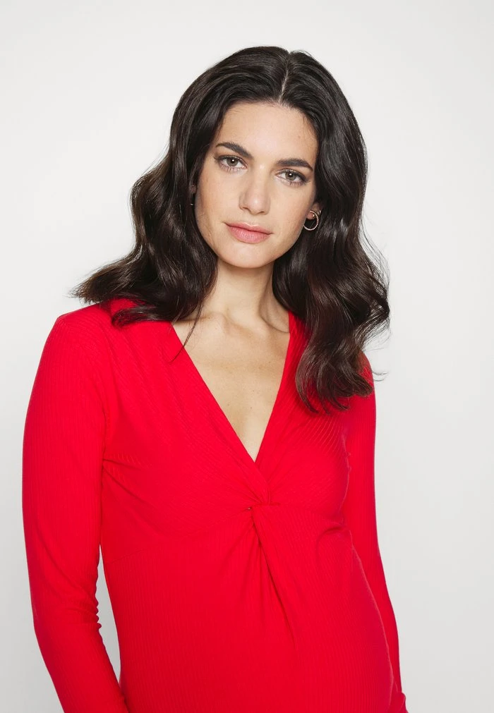 MAMALICIOUS MLGISELLE KNOT DRESS - Robe En Jersey - True Red – Image 4