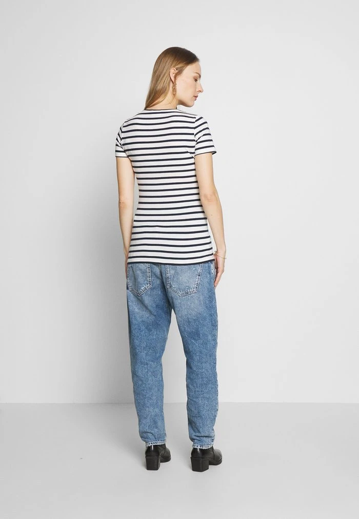 MAMALICIOUS 2 PACK MLLEA TESS MIX TOP - T-shirt Imprimé - Snow White / Navy – Image 4