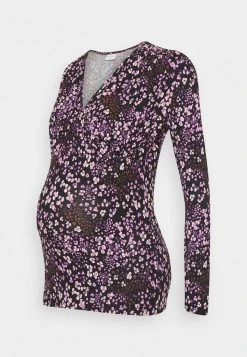 MAMALICIOUS NURSING - T-shirt à Manches Longues - Black/purple