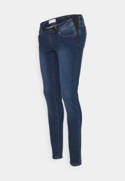 MAMALICIOUS MLESSEX - Jean Slim - Dark Blue Denim