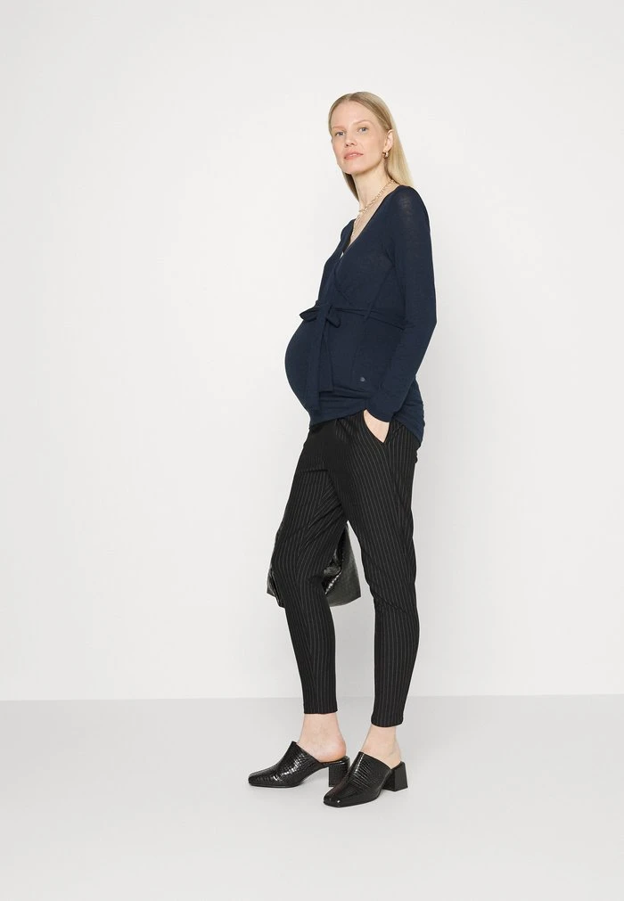 MAMALICIOUS MLLIE WRAP - T-shirt à Manches Longues - Navy Blazer – Image 2