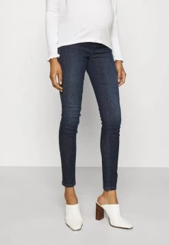 MAMALICIOUS MLLOLA RECYCLED SLIM LEGGINGS - Jeans Skinny - Dark Blue Denim