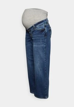 MAMALICIOUS MLMILANO WIDE CROPPED - Jean Boyfriend - Medium Blue