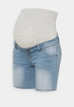 MAMALICIOUS MLFIFTY - Short En Jean - Light Blue Denim