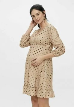 MAMALICIOUS Robe De Jour - Beige Mottled Beige