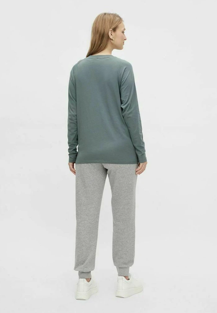 MAMALICIOUS MLHELLO - T-shirt à Manches Longues - Balsam Green – Image 3