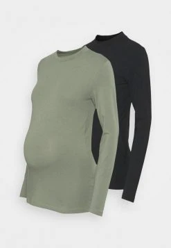 MAMALICIOUS MLSIA HIGH NECK 2 PACK - T-shirt à Manches Longues - Black