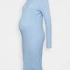 MAMALICIOUS MLMINE KNIT DRESS - Robe Pull - Vista Blue