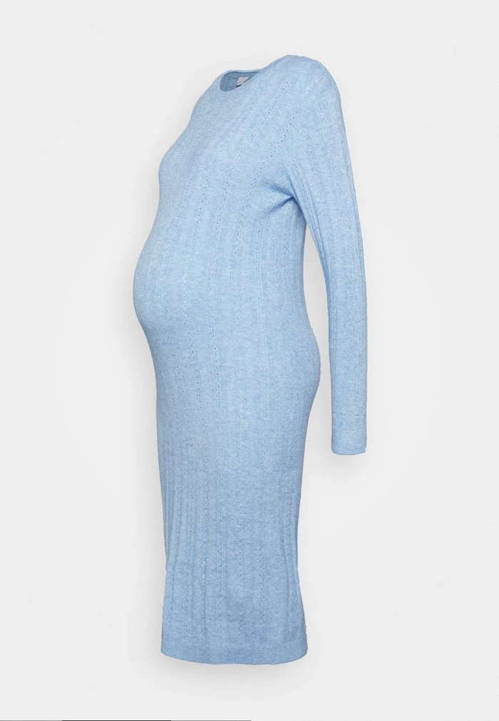 MAMALICIOUS MLMINE KNIT DRESS - Robe Pull - Vista Blue
