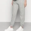 MAMALICIOUS MLNICOLE PANTS - Pantalon De Survêtement - Light Grey Melange/white