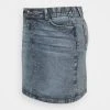 MAMALICIOUS MLCHESTER SKIRT - Minijupe - Blue Denim