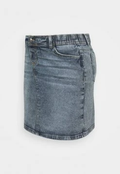 MAMALICIOUS MLCHESTER SKIRT - Minijupe - Blue Denim