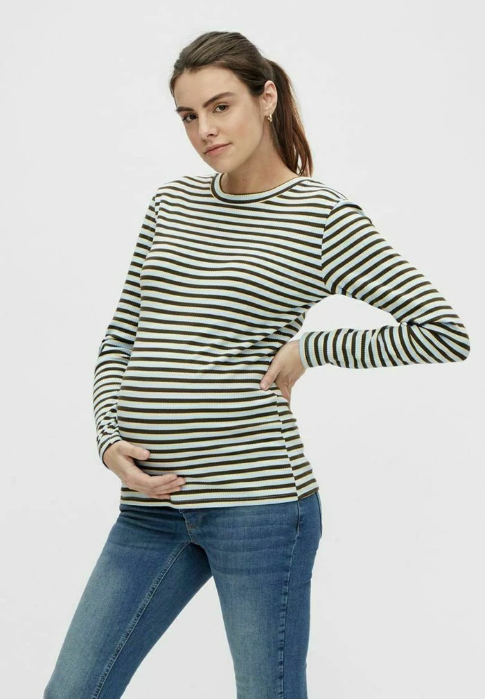 MAMALICIOUS MLNINA - T-shirt à Manches Longues - Placid Blue