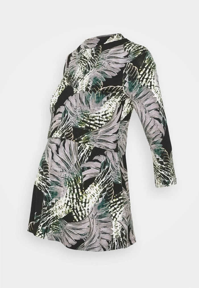 MAMALICIOUS MLROCIO - T-shirt à Manches Longues - Black/feather – Image 5