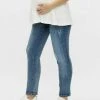 MAMALICIOUS Jean Droit - Light Blue Denim