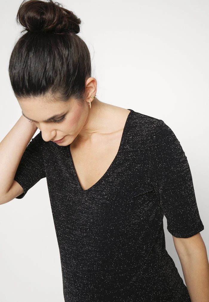 MAMALICIOUS MLGLITTERY - T-shirt Basique - Black – Image 4