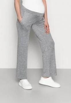 MAMALICIOUS MLILA WIDE PANT - Pantalon Classique - Medium Grey Melange