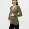 MAMALICIOUS T-shirt à Manches Longues - Dusty Olive