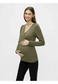 MAMALICIOUS T-shirt à Manches Longues - Dusty Olive