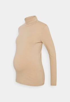 MAMALICIOUS MLSIA ROLLNECK - T-shirt à Manches Longues - Beige