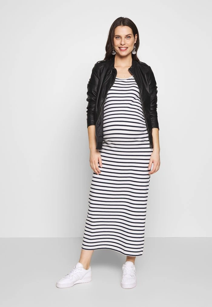 MAMALICIOUS MLLEA ORG TANK MAXI DRESS - Robe Longue - Snow White/navy Blazer – Image 2