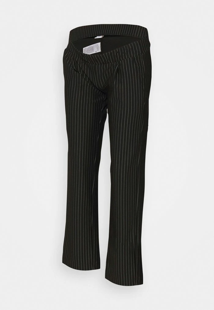 MAMALICIOUS MLMINNA PINSTRIPED PANTS - Pantalon Classique - Black/white – Image 5