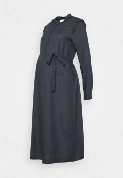 MAMALICIOUS MLMERCYLIA FRILL WOVEN DRESS - Robe Chemise - India Ink