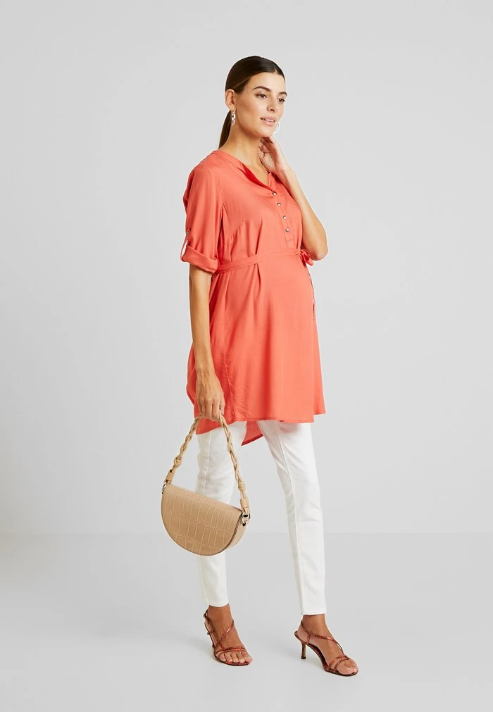 MAMALICIOUS MLMERCY - Robe En Jersey - Spiced Coral – Image 2
