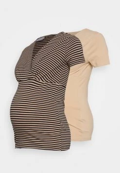 MAMALICIOUS MLSIA TESS MIX 2 PACK - T-shirt Imprimé - Cuban Sand