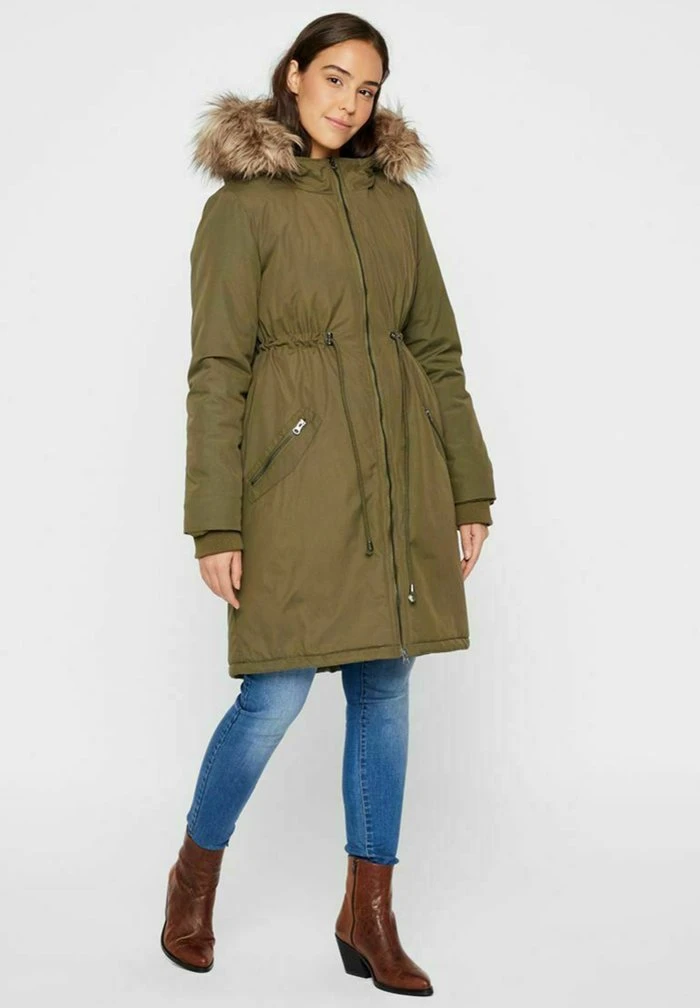 MAMALICIOUS MLAMY 3-IN-1 - Veste D'hiver - Olive Night – Image 2
