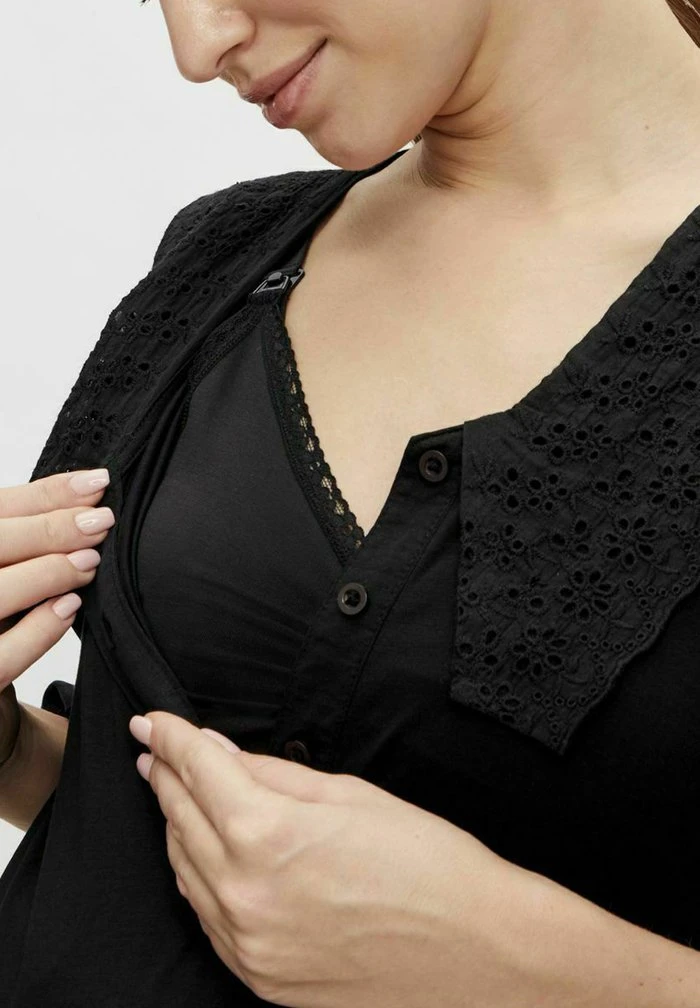 MAMALICIOUS MLDESIREE - T-shirt à Manches Longues - Black – Image 4