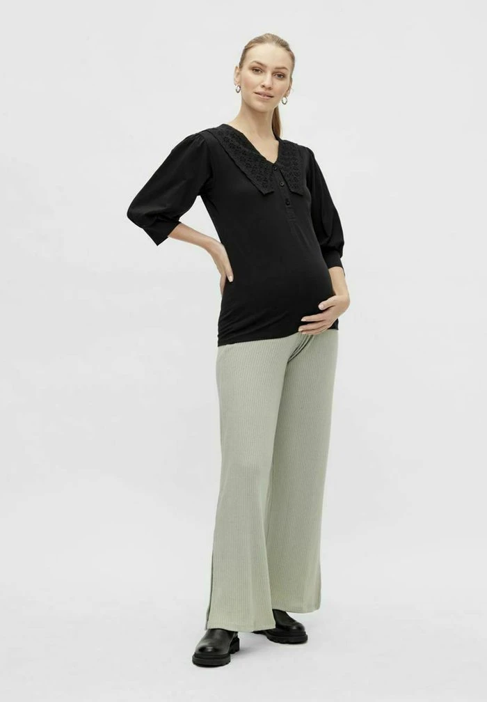 MAMALICIOUS MLDESIREE - T-shirt à Manches Longues - Black – Image 2