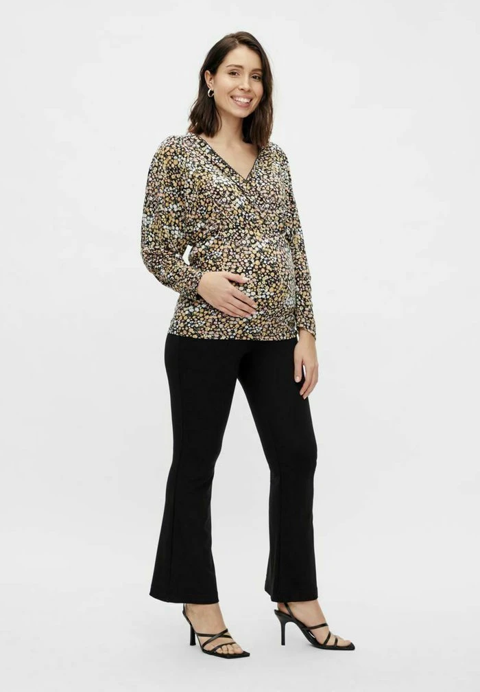 MAMALICIOUS T-shirt à Manches Longues - India Ink – Image 2