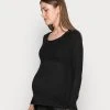 MAMALICIOUS NURSING - T-shirt à Manches Longues - Black