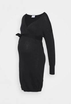 MAMALICIOUS MLELVA TESS DRESS - Robe Pull - Black